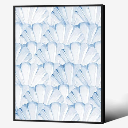 Light Blue Shell Poster Vintage Coastal Cowgirl Wall Art Modern Fashion Preppy by Unknown