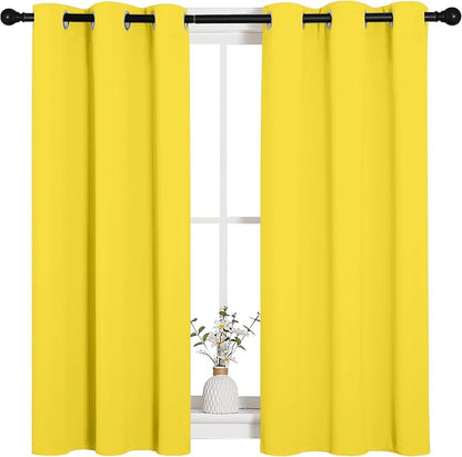 NICETOWN Bedroom Curtain Panels Draperies, Thermal Insulated Solid Grommet - Image 2