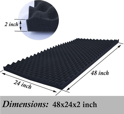 2 Pack Acoustic Foam, High Density Fire Resistant Soundproof Panels - Image 4