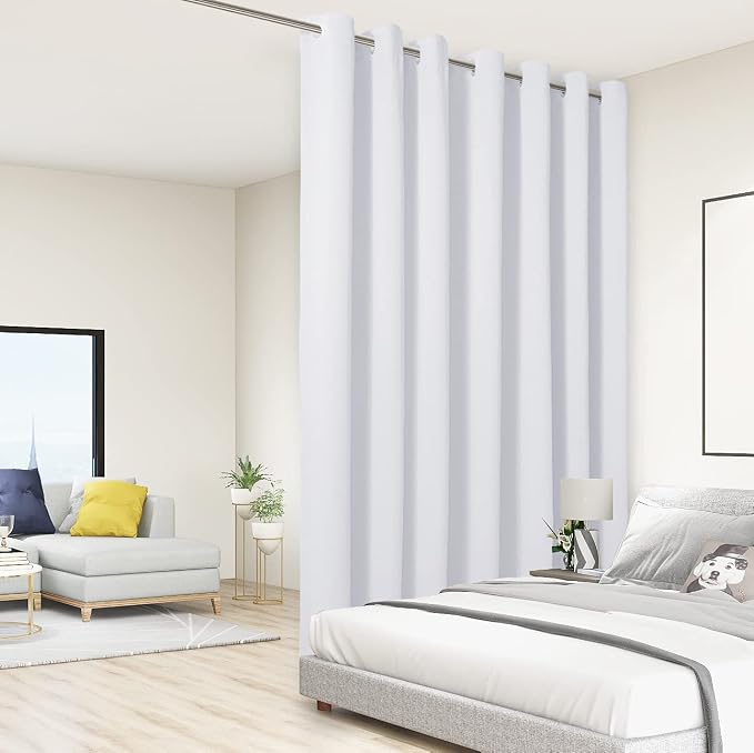BONZER Extra Wide Room Divider Curtain Screen Partitions Light Reducing Wall by Bonzer