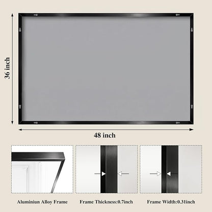 Koonmi Black Mirrors for Wall, 36x48 Inch Bathroom Mirror, Rectangular Wall - Image 2