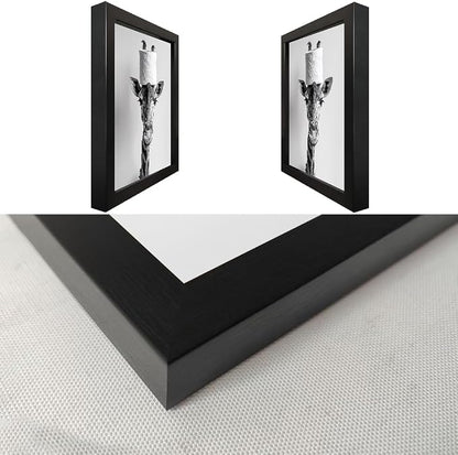 Framed Funny Bathroom Wall Art, Giraffe - Image 3