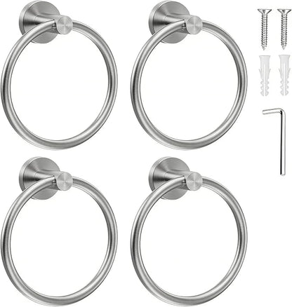 SetSail Towel Holder for Bathroom Wall Silver Towel Ring Stainless Steel Hand by SetSail