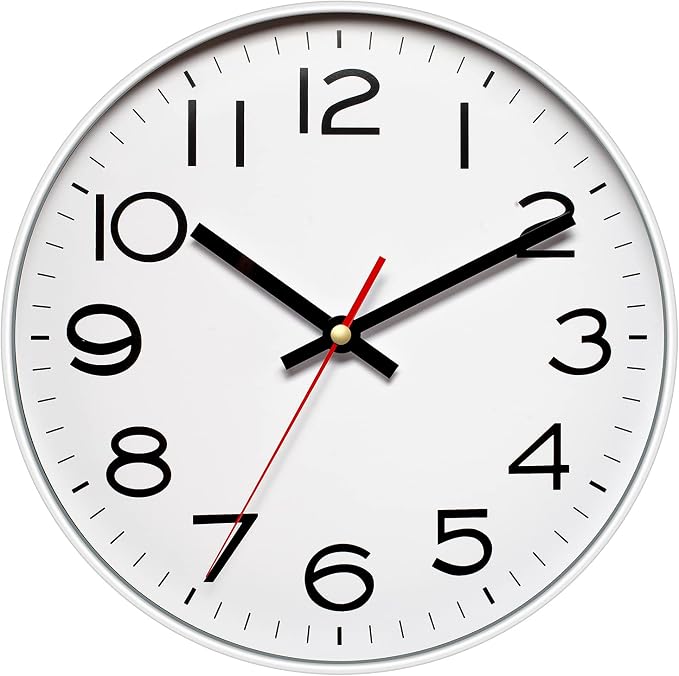 NUOVO 8 Inch Wall Clock Number Quartz Decorative Wall Clock Quiet Wall Clocks by Unknown