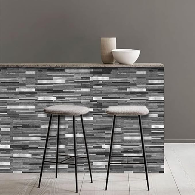 AULIGET Peel and Stick Backsplash, PVC Mixed Metal Stick on Bathroom Backsplash - Image 6