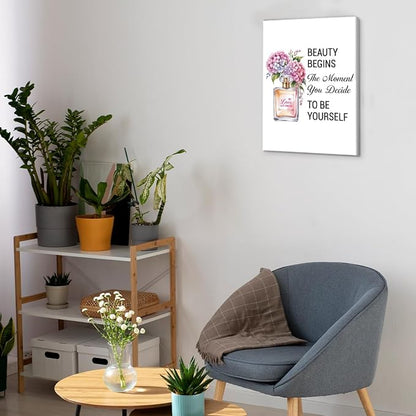 Inspirational Pink Flower Wall Art Decor - Image 5
