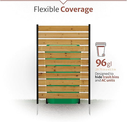 5ft H x 3.2ft W No Dig Enclo Concord Cedar Wood Privacy Screen, Great to Hide - Image 7
