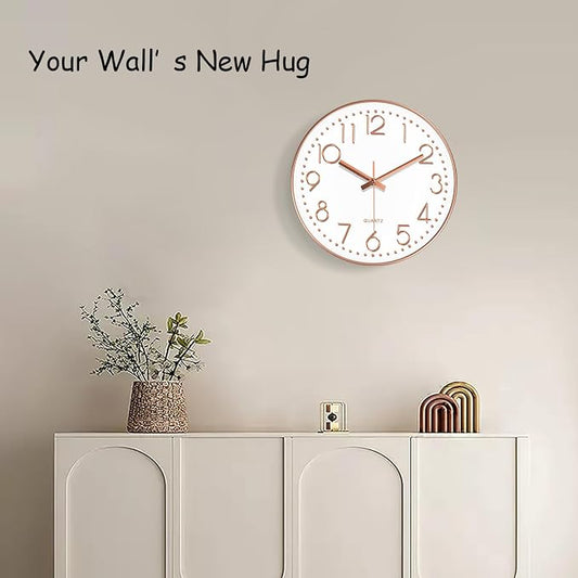 Wall Clock, Silent Wall Clocks Battery Operated 10 Inch- Modern Non Ticking - Image 2