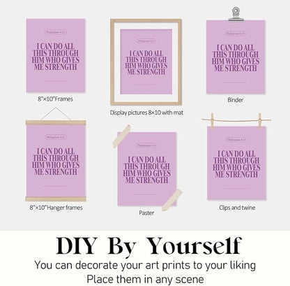 Locomiss Purple Christian Wall Art Decor Posters, Modern Bible Verse Prints - Image 6