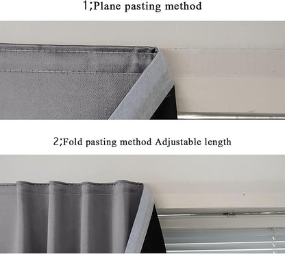 AJAZZ Self Adhesive Curtains 100% Blackout Shades Window Cover Sticky Curtain - Image 5