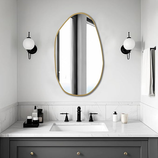 BOMINICA Irregular Wall Mirror Asymmetrical Mirror, Decorative Wall Mirror - Image 2