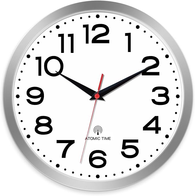 Roymnie Atomic Wall Clock 14 Inch, Modern Clock Battery Operated Classic Analog by Unknown
