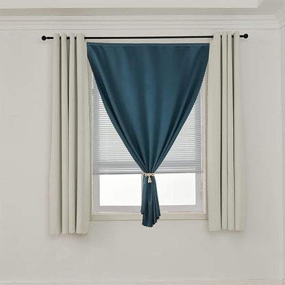 AJAZZ 100% Blackout Stick Curtain Portable Blackout Curtains Adhesive Curtains - Image 7