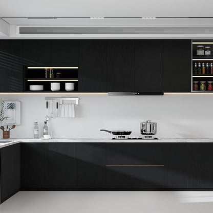 Vinjiasin Peel and Stick Wallpaper Black Wallpaper Black Wood Contact Paper - Image 6