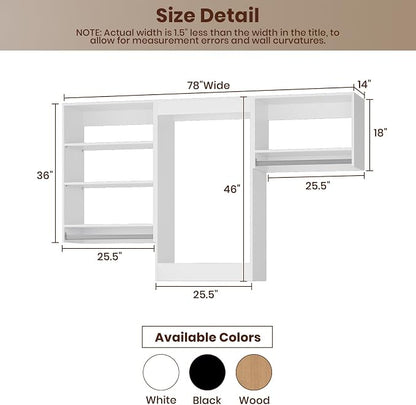 ROOMTEC Modular Closet System, Wall-Mounted Wooden Tower - Image 8