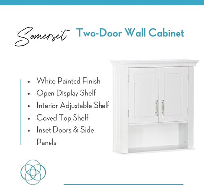 RiverRidge Somerset Two-Door Bathroom and Laundry Wall Mount Storage Medicine - Image 5