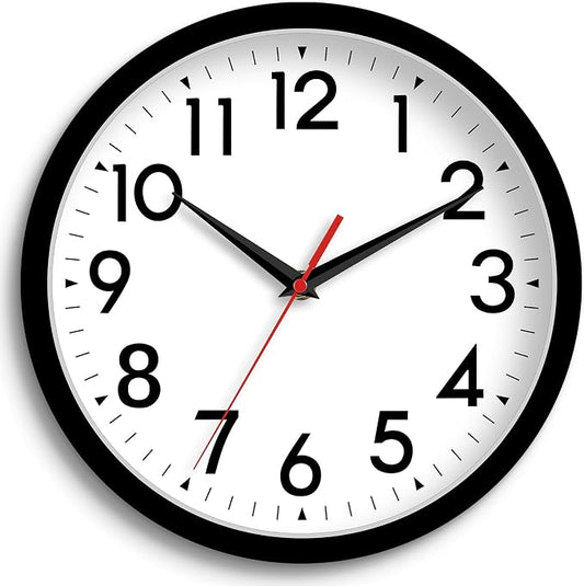DAXSMY Wall Clock 8 Inch Silent Non-Ticking Battery Operated by DAXSMY