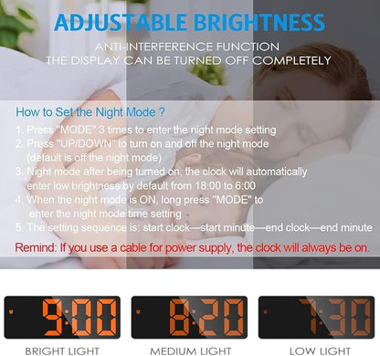 AMIR Digital Alarm Clock, LED Clock - Image 3