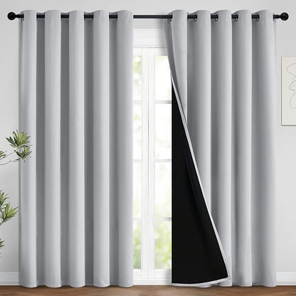 Yakamok 2 Thick Layers 100% Completely Blackout Window Curtains, Thermal by Yakamok