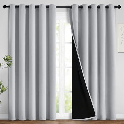 Yakamok 100% Blackout Lined Panels, Room Darkening Thermal Insulated Blackout by Yakamok