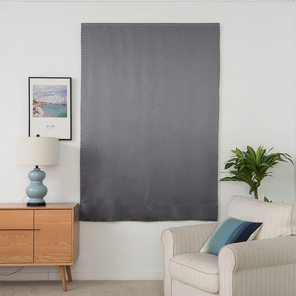 AJAZZ 100% Blackout Stick Curtain Portable Blackout Curtains Adhesive Curtains - Image 8