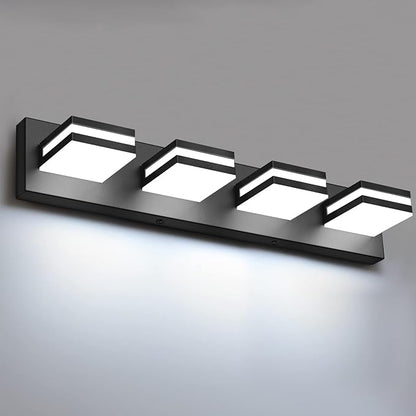 IZORRO LED Modern Bathroom Lights Fixtures, Matte Black Acrylic Wall Lighting by IZORRO