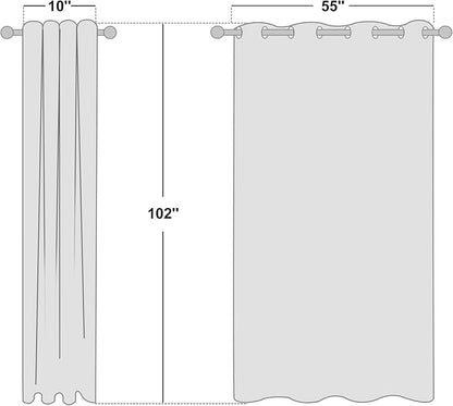 NICETOWN Beige Room Darkening Curtains 102" Long - Image 7