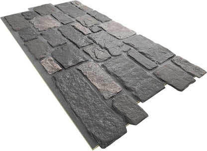 EverStone Cobblestone Faux Stone Panel, Charcoal Color - Image 6