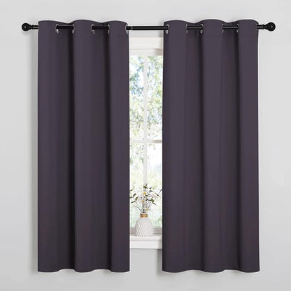 NICETOWN Greyish Purple Blackout Curtains 54 inches Length by NICETOWN