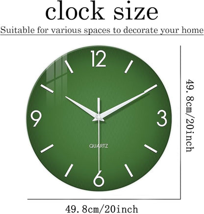 XFM Modern Simple Wall Clocks Battery Operated 20 Inch Large Green Analog Wall - Image 6