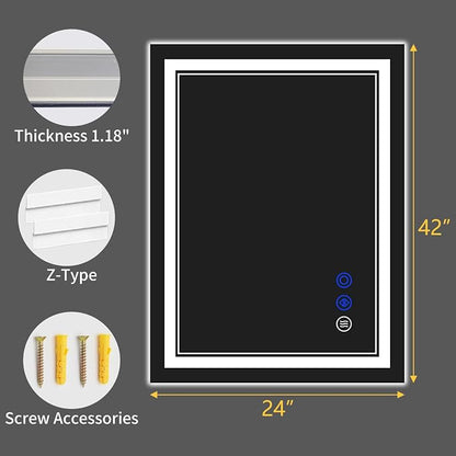 42"x24" LED Bathroom Mirror - Image 9