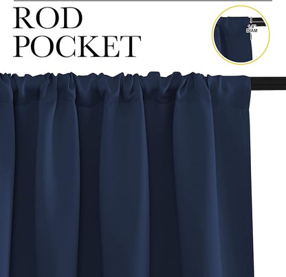 NICETOWN 2 Panels Blackout Curtains, Rod Pocket Thermal Insulated Drapes - Image 2