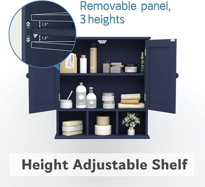 TaoHFE Blue Bathroom Over The Toilet Storage Cabinet, Wall Medicine Cabinet - Image 8
