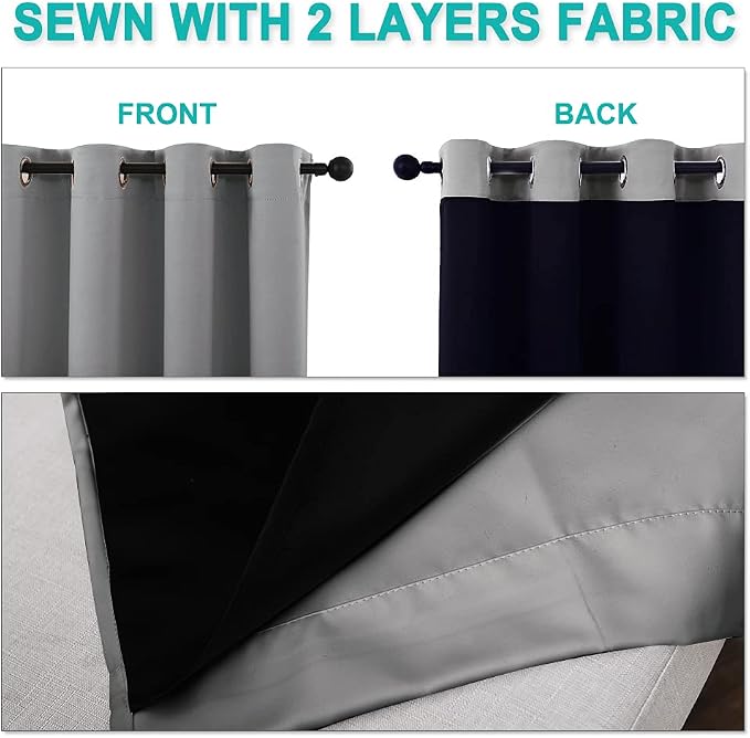 NICETOWN Extra Long Truly Blackout Drapes - Image 5