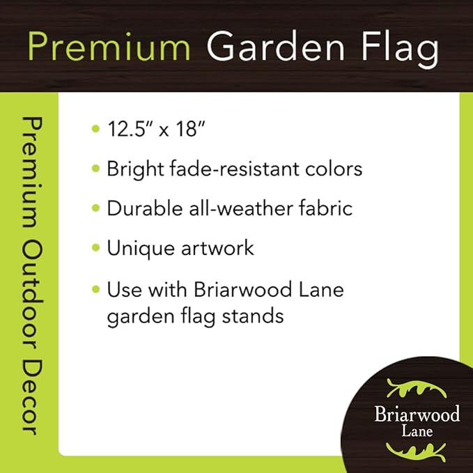 Briarwood Lane Fall Leaves Monogram Letter H Garden Flag