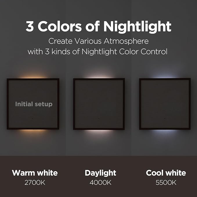 mooas Wooden Frame LED Silent Wall Clock - Image 3