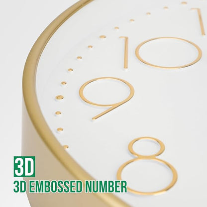 Wall Clock Non-Ticking Silent Modern Simple Style Round Decor Clock - Image 6