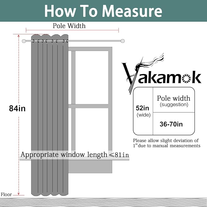 Yakamok 84 Inch Long 100% Blackout Curtains - Image 8