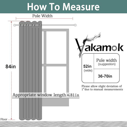 Yakamok 84 Inch Long 100% Blackout Curtains - Image 8