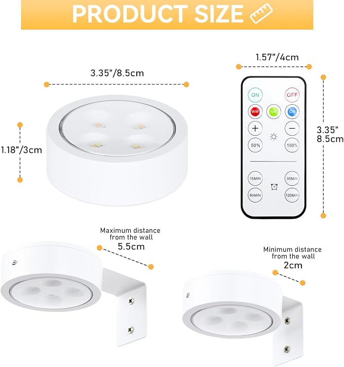 2-Pack Picture Light Battery Operated, LED Painting Lights - Image 4