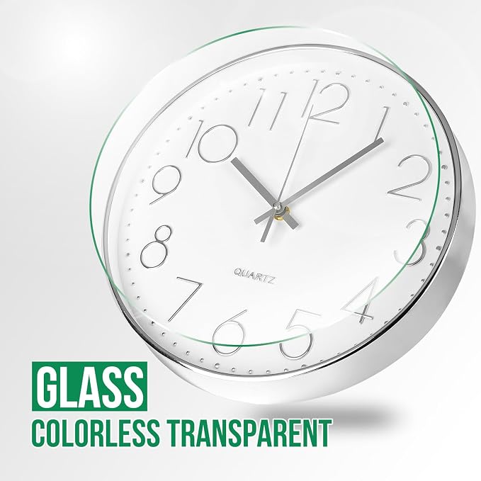 Wall Clock Non-Ticking Silent Modern Simple Style Round Decor Clock - Image 5