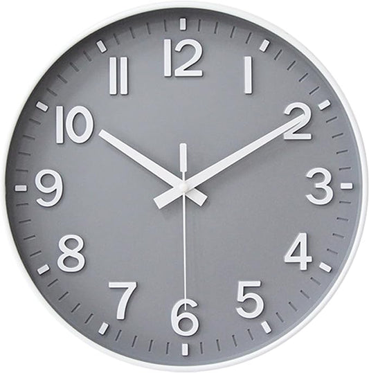 HZDHCLH Wall Clocks Battery Operated, Wall Clock Gray, 12 inch Wall Clock by HZDHCLH