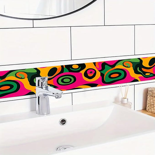 HOMETITUTE Wallpaper Border Peel and Stick Wall Border Colorful Pop Art - Image 2