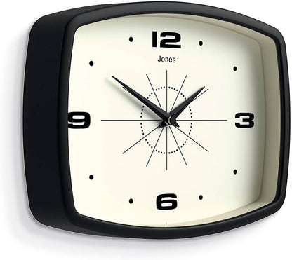 JONES CLOCKS® Movie wall Clock | Retro Rectangular Clock | 10 inch | Black | - Image 2