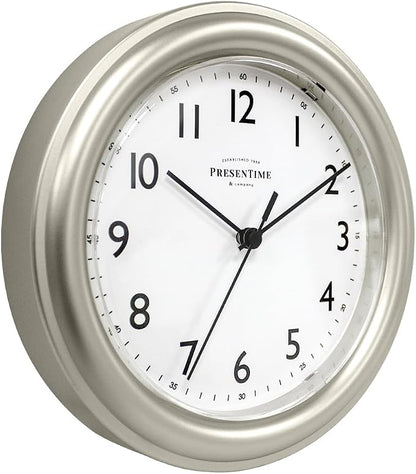 Presentime & Co. 8.5" Modern Farmhouse Essential Wall Clock, Silent Non Ticking - Image 4