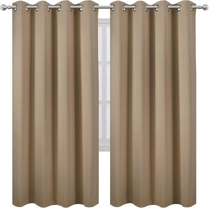 LEMOMO Natural Thermal Blackout Curtains/52 x 72 Inch/Set of 2 Panels Room - Image 2