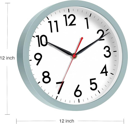 AKCISOT Wall Clock, Modern Small Wall Clocks Battery Operated 12 Inch, Silent - Image 2