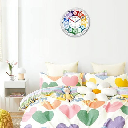 XFM Colorful Kids Wall Clock 14 Inch Silent Wall Clocks Battery Operated - Image 4