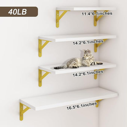 YGEOMER White Shelves for Wall, Different Sizes Wall Floating Shelves for - Image 3