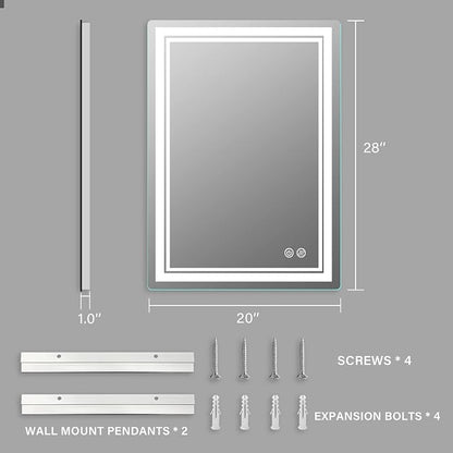 LED Bathroom Mirror 28x20 Inch - Image 8